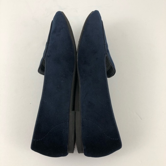 Nautica Shoes Womens 8 Loafers Navy Blue Emblem Slip on Velvet Campanile - Picture 6 of 7